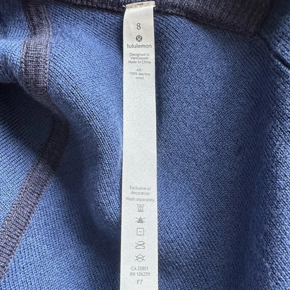 lululemon athletica NEW Reverse Me Wrap - Dark Blue Cardigan Reversible Wool